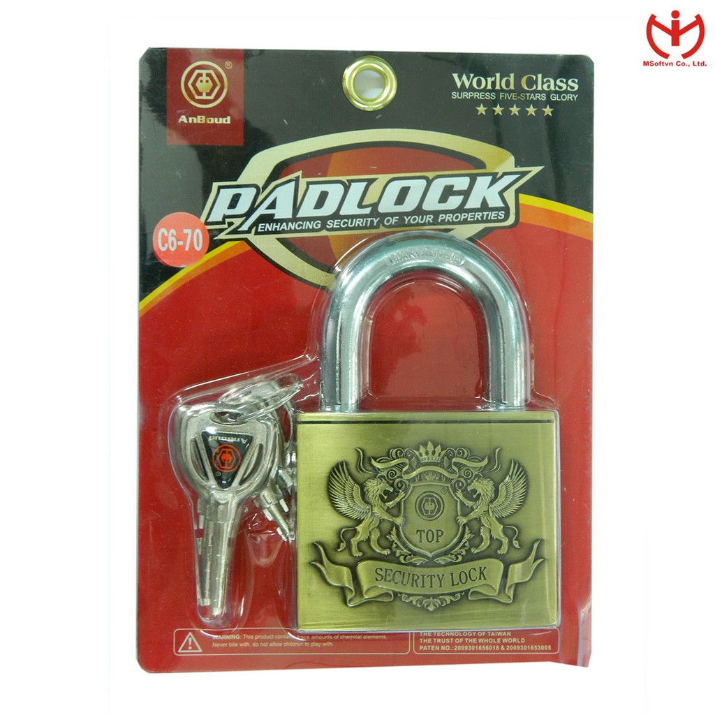 Ổ Khoá cửa 70mm Padlock cao cấp( C6-70)