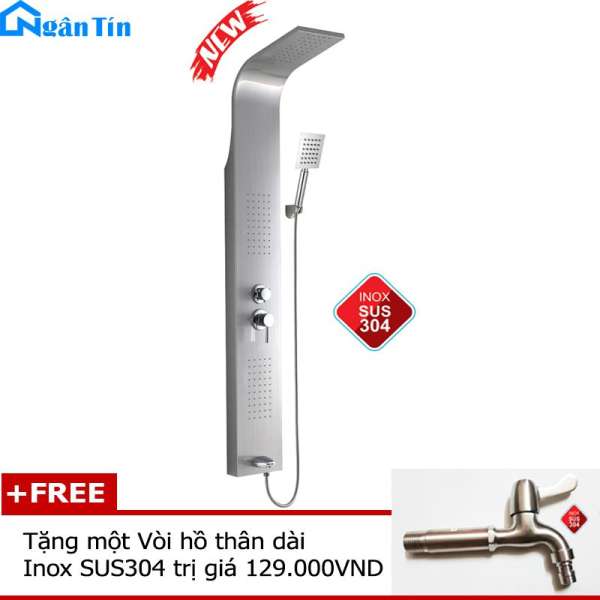 Bộ sen thuyền tắm nóng lạnh massage cao cấp Inox SUS304 Protasa PT-104 (Tặng kèm một vòi hồ thân dài Inox SUS304)