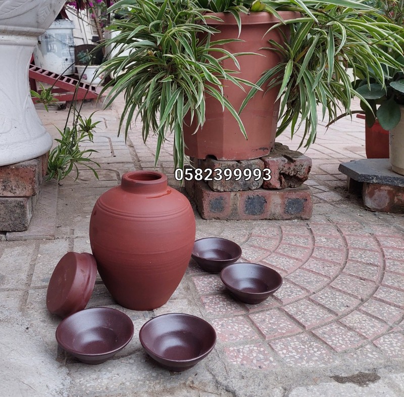 Chum sành bát tràng 1l cao cấp (Gốm sứ Bách Việt Bát Tràng)