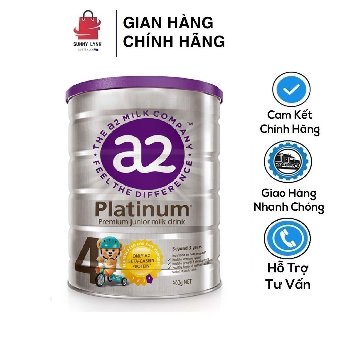 Sữa A2 Platinum Hộp 900g của Úc Số 4