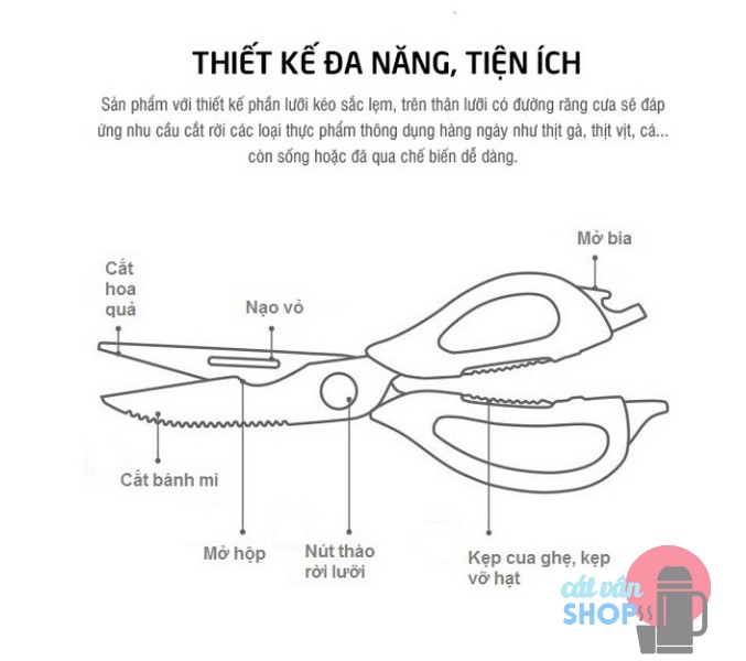 Kéo Nhà Bếp Lock&Lock LOR131 (22.8cm)