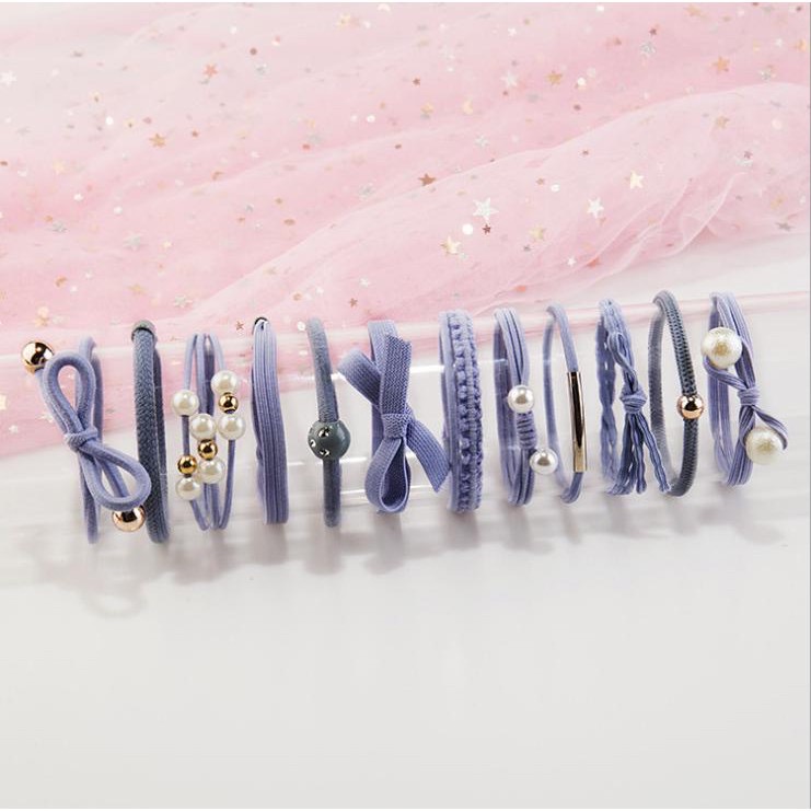 Hộp 12 Dây Buộc Tóc Hàn Quốc Siêu Xinh
