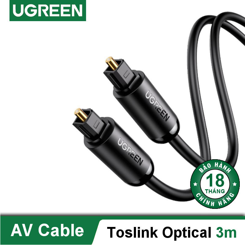Cáp audio quang Toslink Optical hỗ trợ âm thanh 5.1/ 7.1 UGREEN