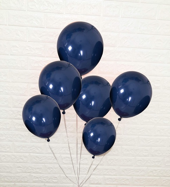 Bóng tròn xanh navy ( xanh đặc đen) loại lì 10"