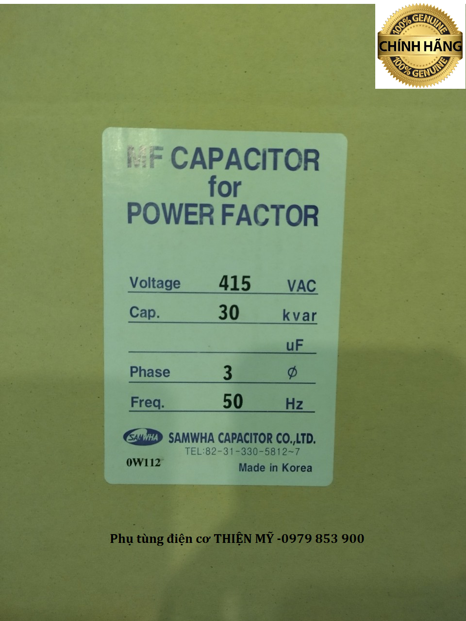 [CHÍNH HÃNG] Tụ bù samwha - 3 pha 415v-50hz -30Kvar