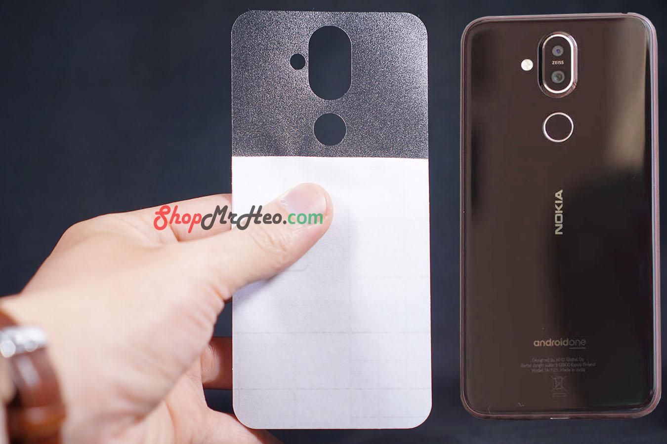 Bộ 3 Skin Dán Mặt Lưng Vân 3D Nokia 8.1 - Nokia X7