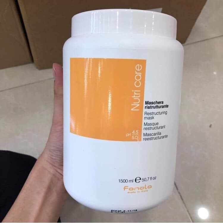 Dầu hấp ủ tóc Fanola Nourishing Nutricare dưỡng ẩm mềm mượt chính hãng Ý 1500ml