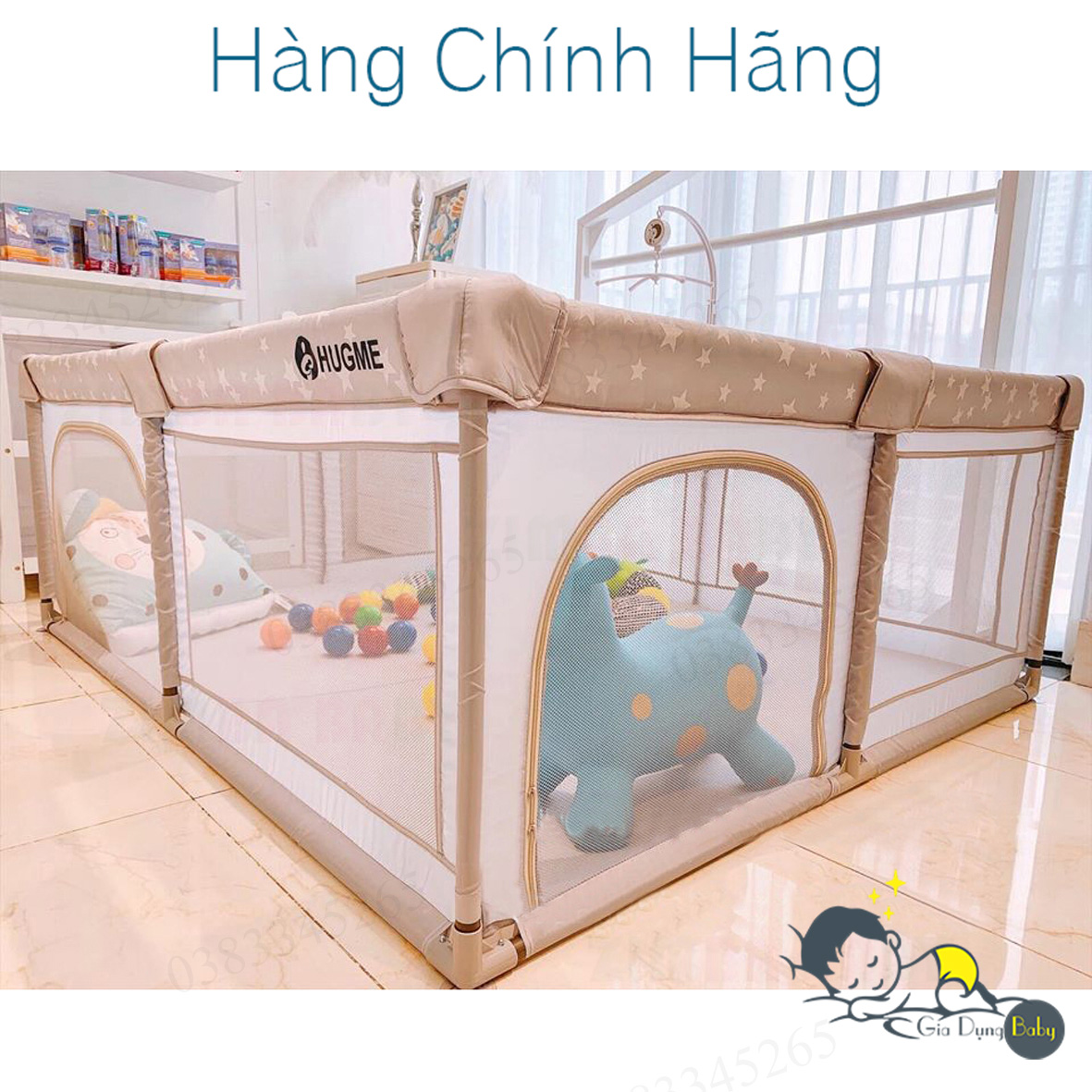 Quây cũi vải cho bé Hugme HÀNG HOT 2020 -