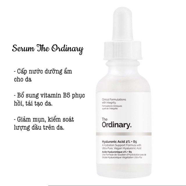 (Bản Canada) Cấp ẩm hồi phục Hyaluronic Acid 2% + B5 - The Ordinary