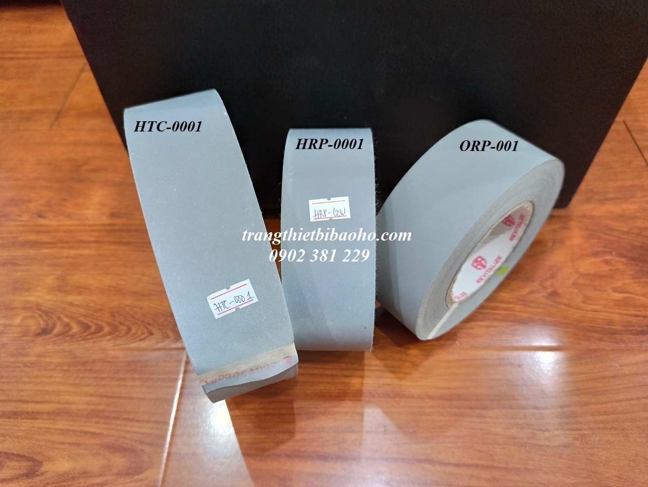 Cuộn dây phản quang vải Poly màu xám khổ 5cm x 100m - 3 cấp độ phản quang