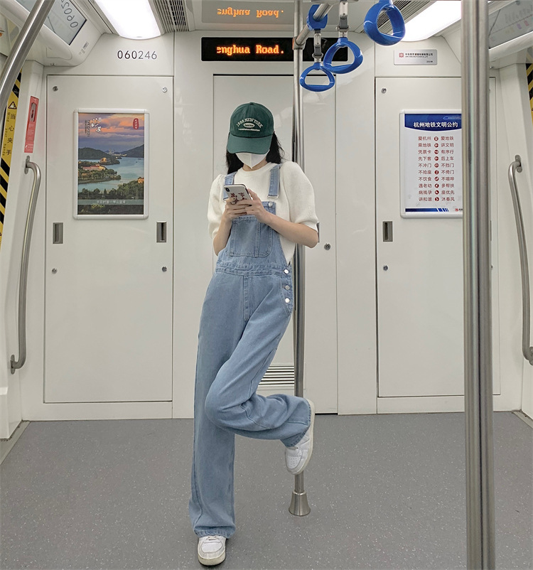 [Hàng chuẩn loại 1 - Sẵn Từ S - 2XL] Quần yếm jeans dài trơn ống suông rộng, quần yếm bò, yếm trơn, loại 1