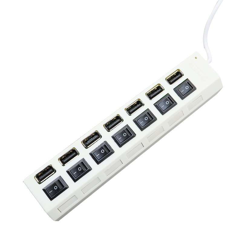 The USB 7 HUB has a switch