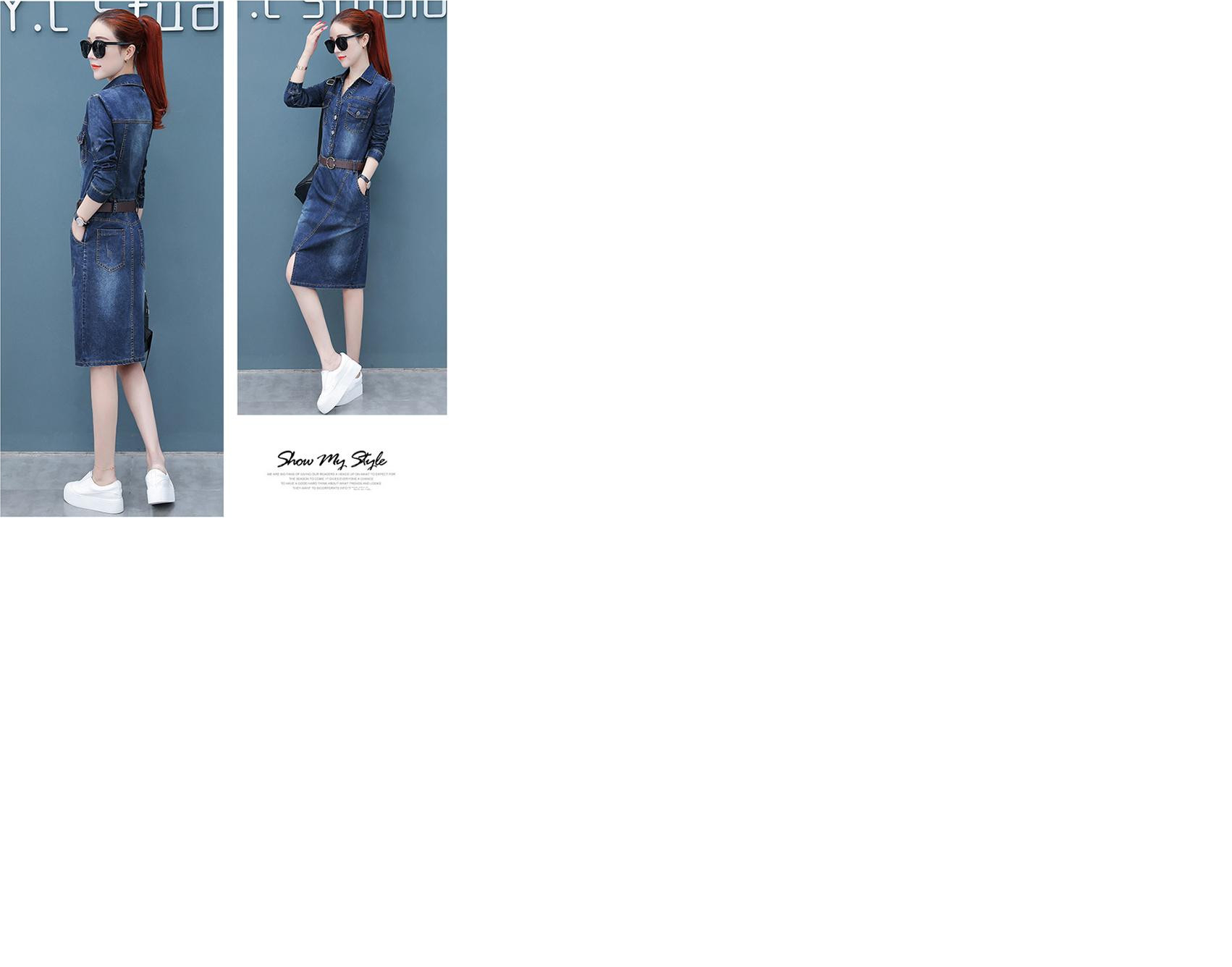 [HCM]ĐẦM JEAN BODY XẺ TÀ THỜI TRANG - LV1938