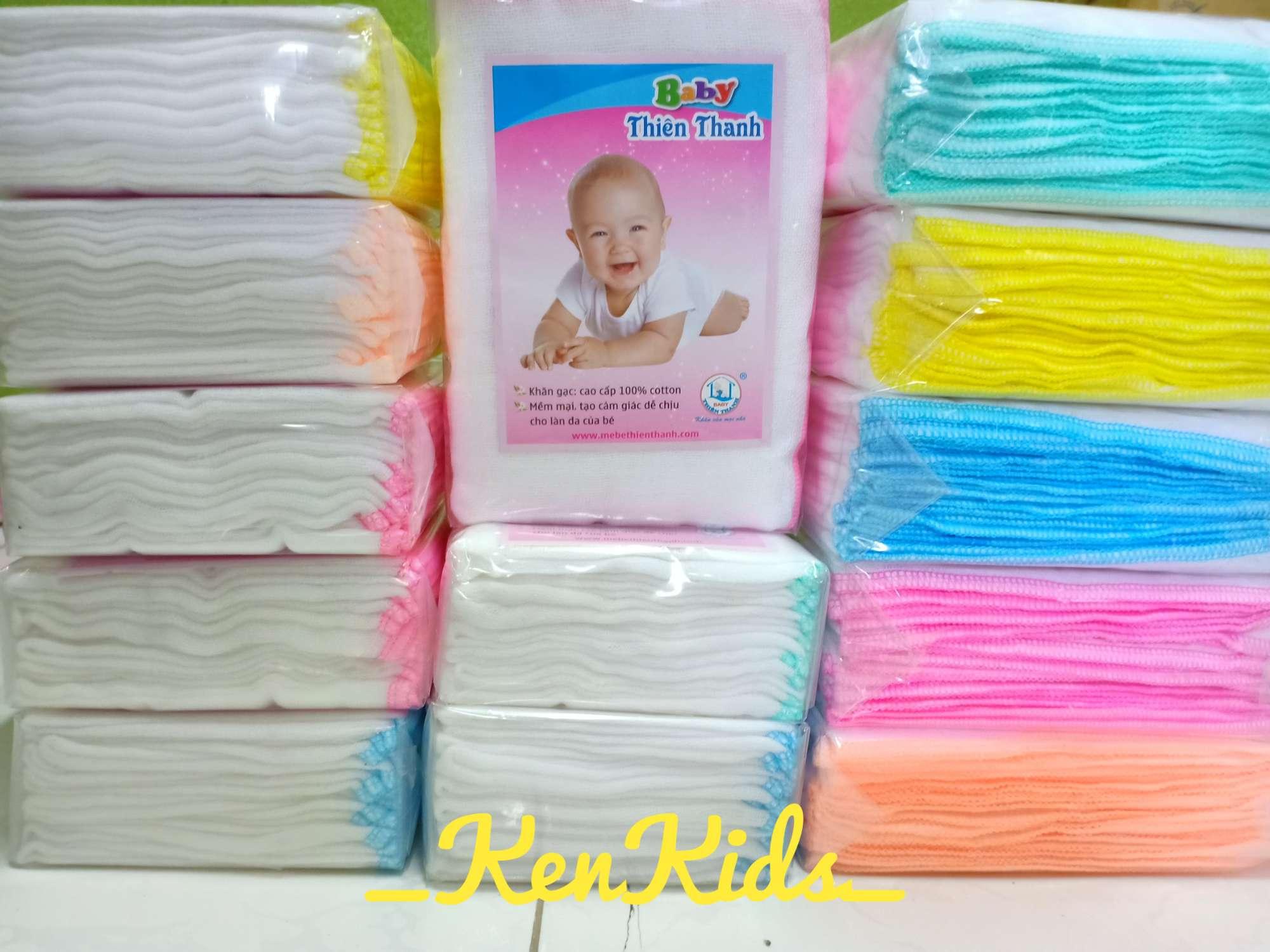 3 Gói Khăn sữa gạc siêu thấm 4 lớp LỚN Thiên Thanh (25x38cm)