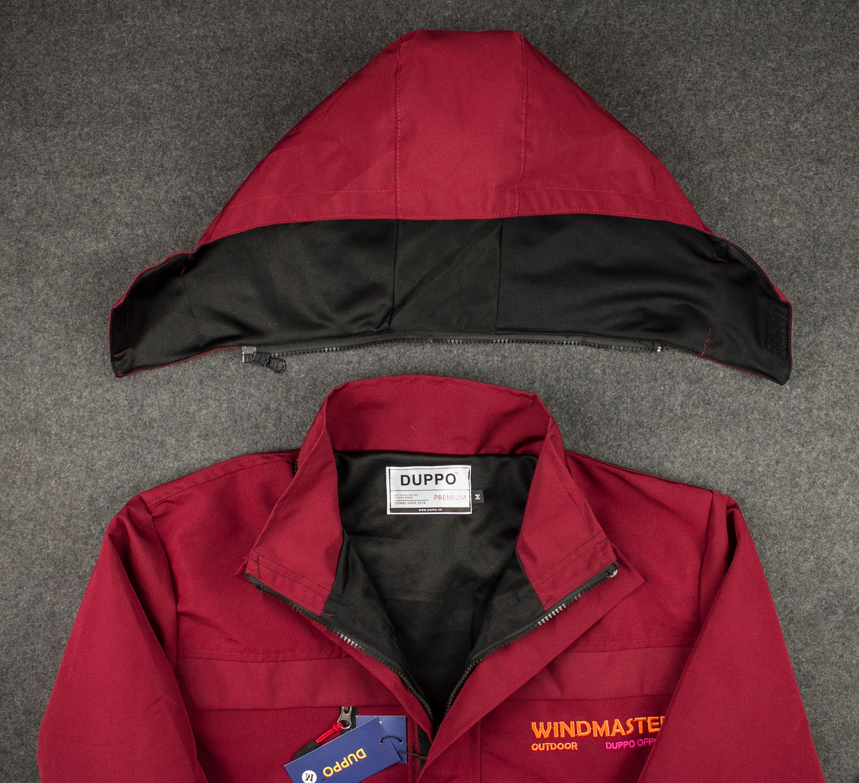 [HCM]Áo khoác dù WindMaster Jacket (Plus+) Logo thêu - Duppo