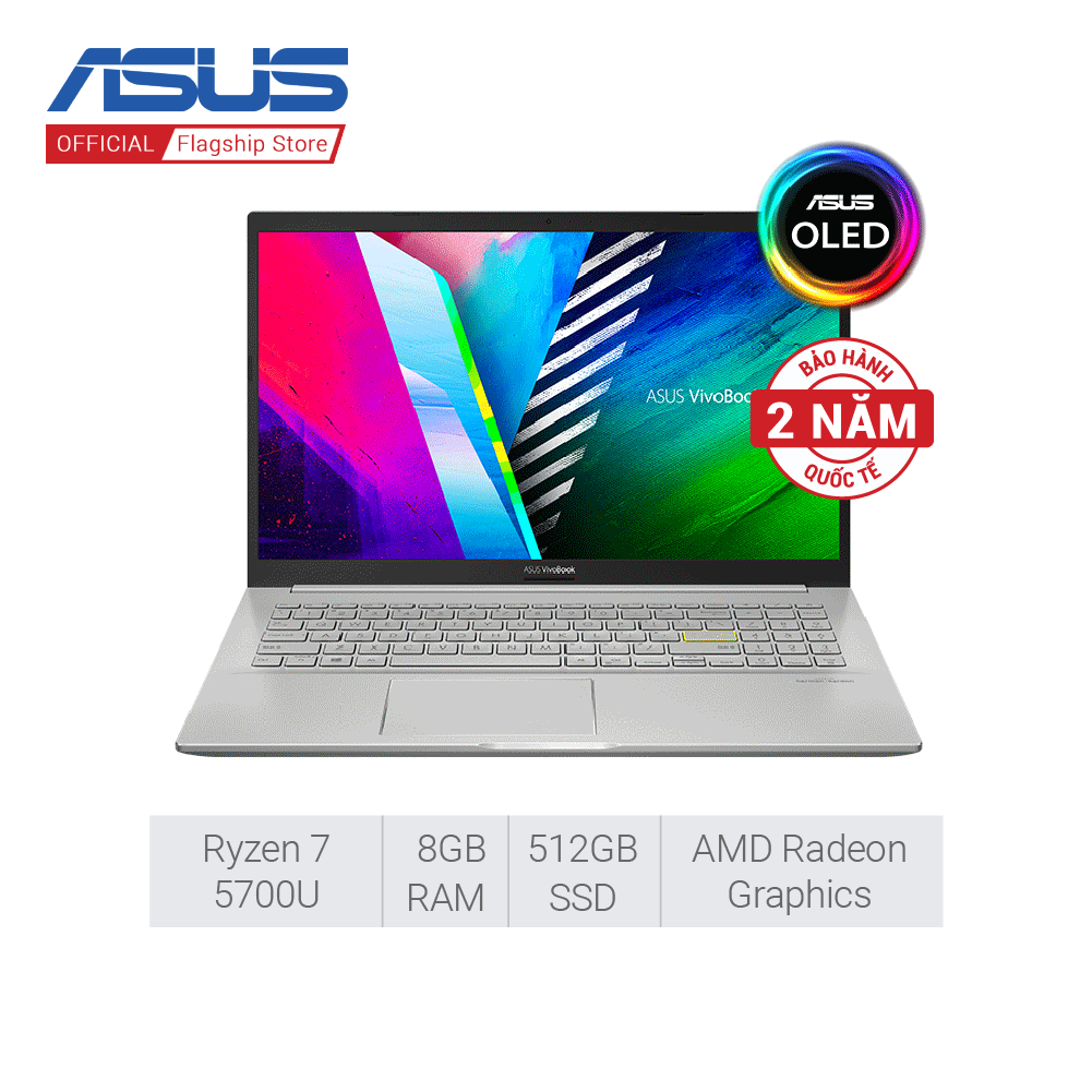 Laptop Asus Vivobook M513Ua-L1240T (R7 5700U/8Gb Ram/512Gb Ssd/15.6-Inch Fhd/Win 10)