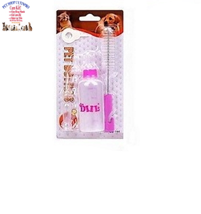 [Hoàn tiền 10%]  BỘ BÌNH SỮA CHO CHÓ MÈO THÚ CƯNG Pet bottles LS-144 Thể tích 60ml Chất liệu nhựa an toàn - Pet shop Uytinpro