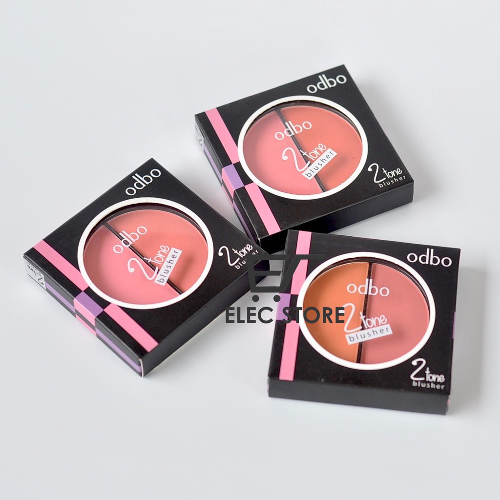 [HCM]Phấn Má Hồng Odbo 2 Tone Blusher OD182 Thái Lan - kireicos