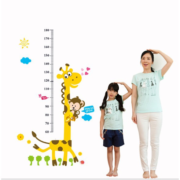 [HCM]Decal dán tường đo chiều cao cho bé