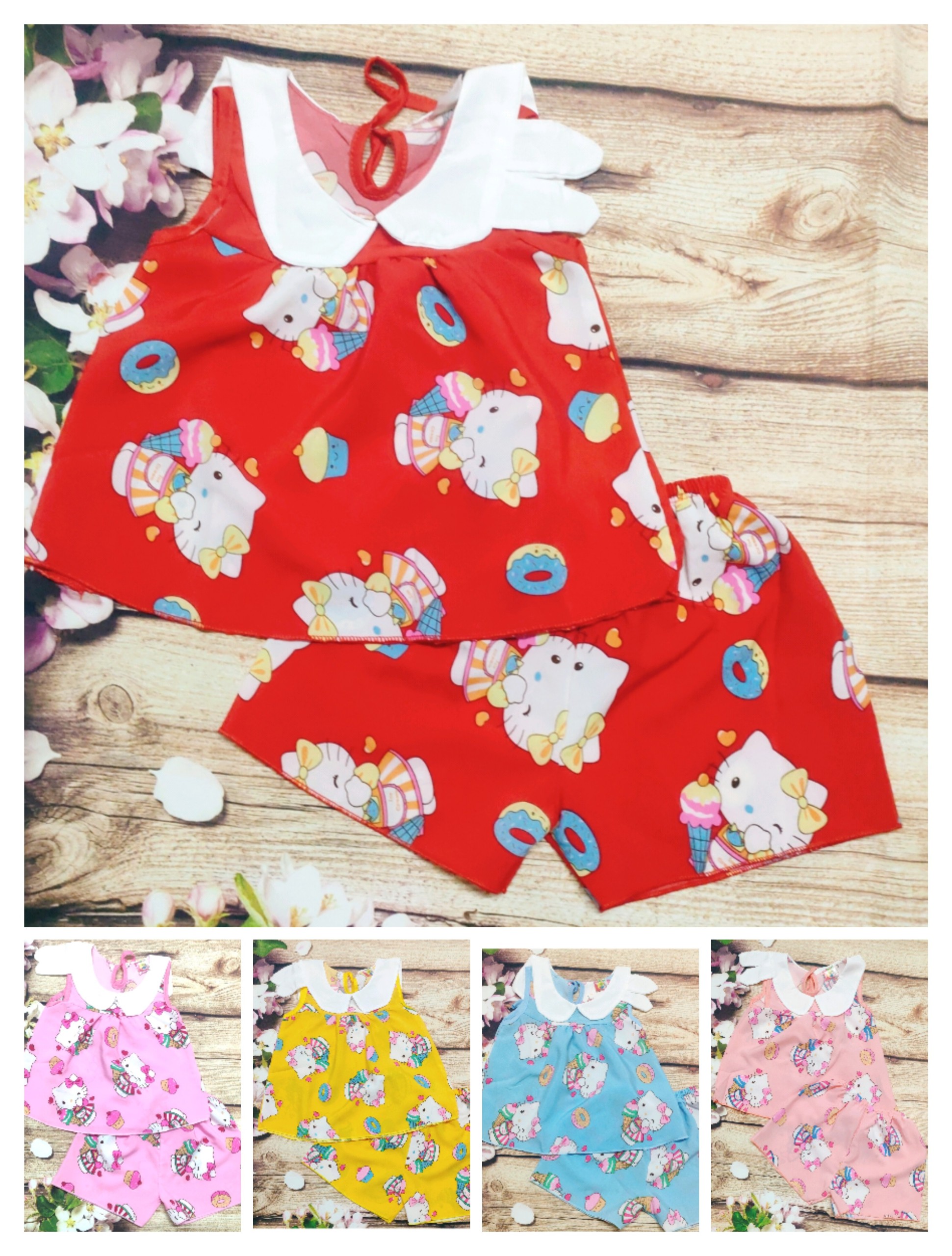 Bộ Lụa Cánh Tiên Bé (6-18kg)  (giao màu ngẫu nhiên)