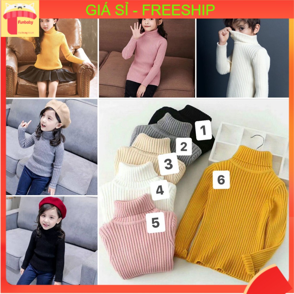 Áo Len Cho Bé Cổ Lọ Từ 2-7 Tuổi, Áo Len Bé Trai Và Bé Gái Kiểu Len Tăm  Phong Cách Hàn Quốc Đanh Sợi Không Bai Xù | Lazada.Vn