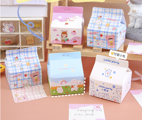 [HCM]Giấy Note Hộp Sữa Họa Tiết Dễ Thương