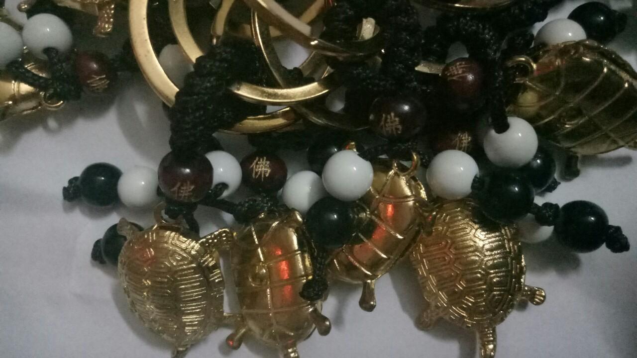 Móc khóa rùa vàng may mắn