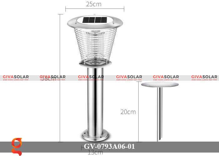 Đèn ngoài trời bắt muỗi năng lượng mặt trời GV-GDL-0793A06-01