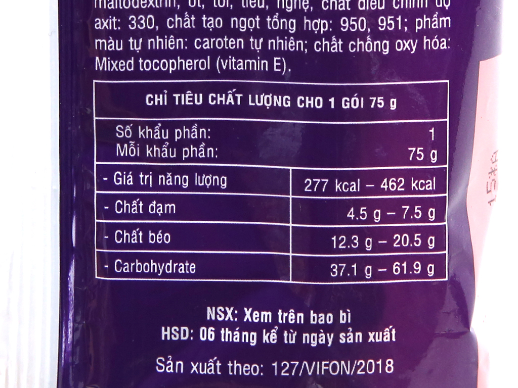 Thùng 30 gói mì Vifon vị gà tím 75g
