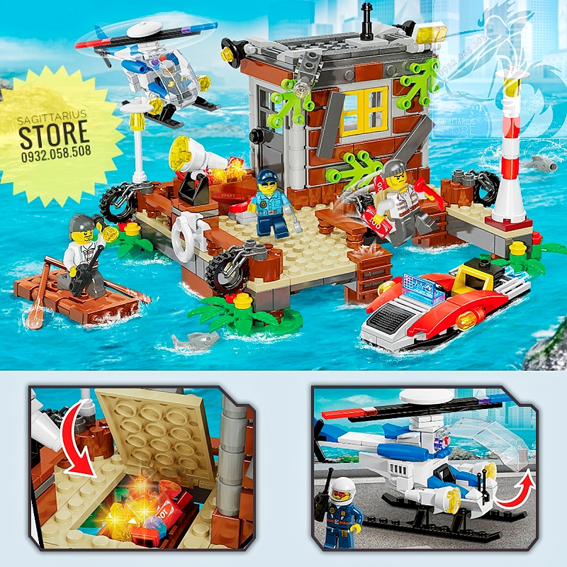 Bộ lego jie star 50001 lắp ráp trung tâm khai thác khoáng sản