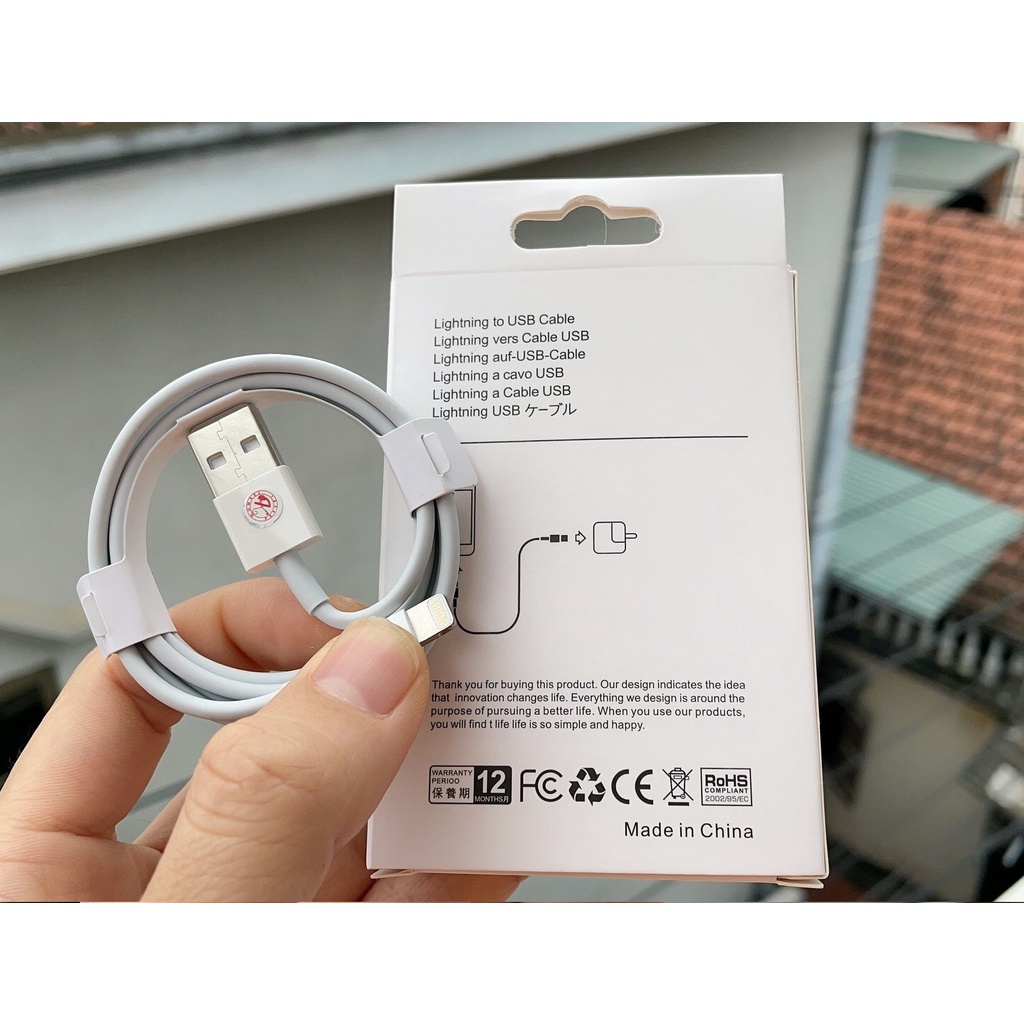 -Sỉ- [FULL BOX] Cáp IPhone foxconn 5IC full box trắng