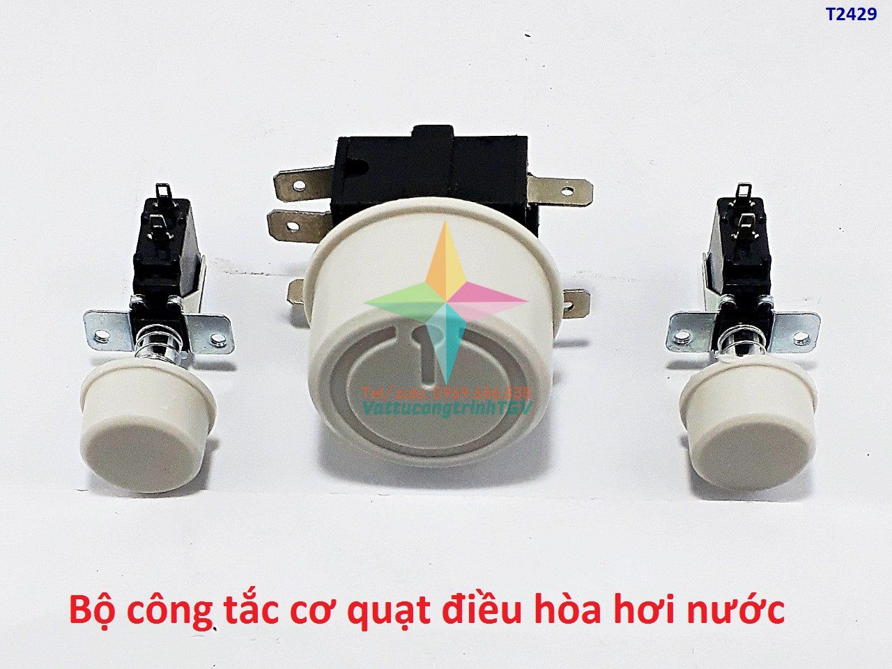 Bộ công tắc cơ 3 chi tiêt dùng cho quạt điều hòa hơi nước