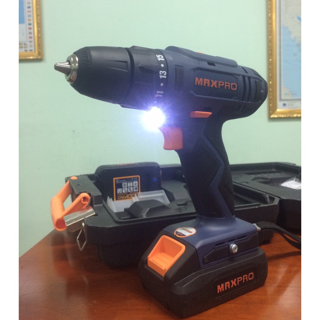 [HCM]Máy khoan vặn vít Maxpro MPCD-12VDQFLi/2