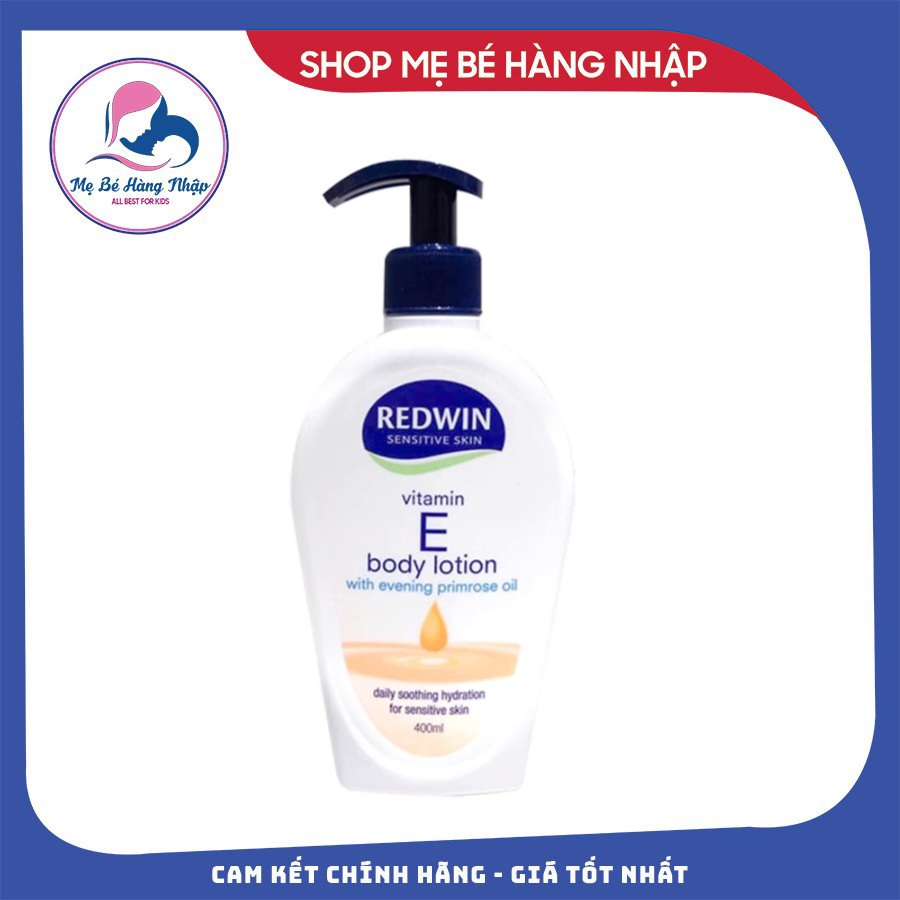 Sữa dưỡng thể Redwin Vitamin E Body Lotion Úc 400ml
