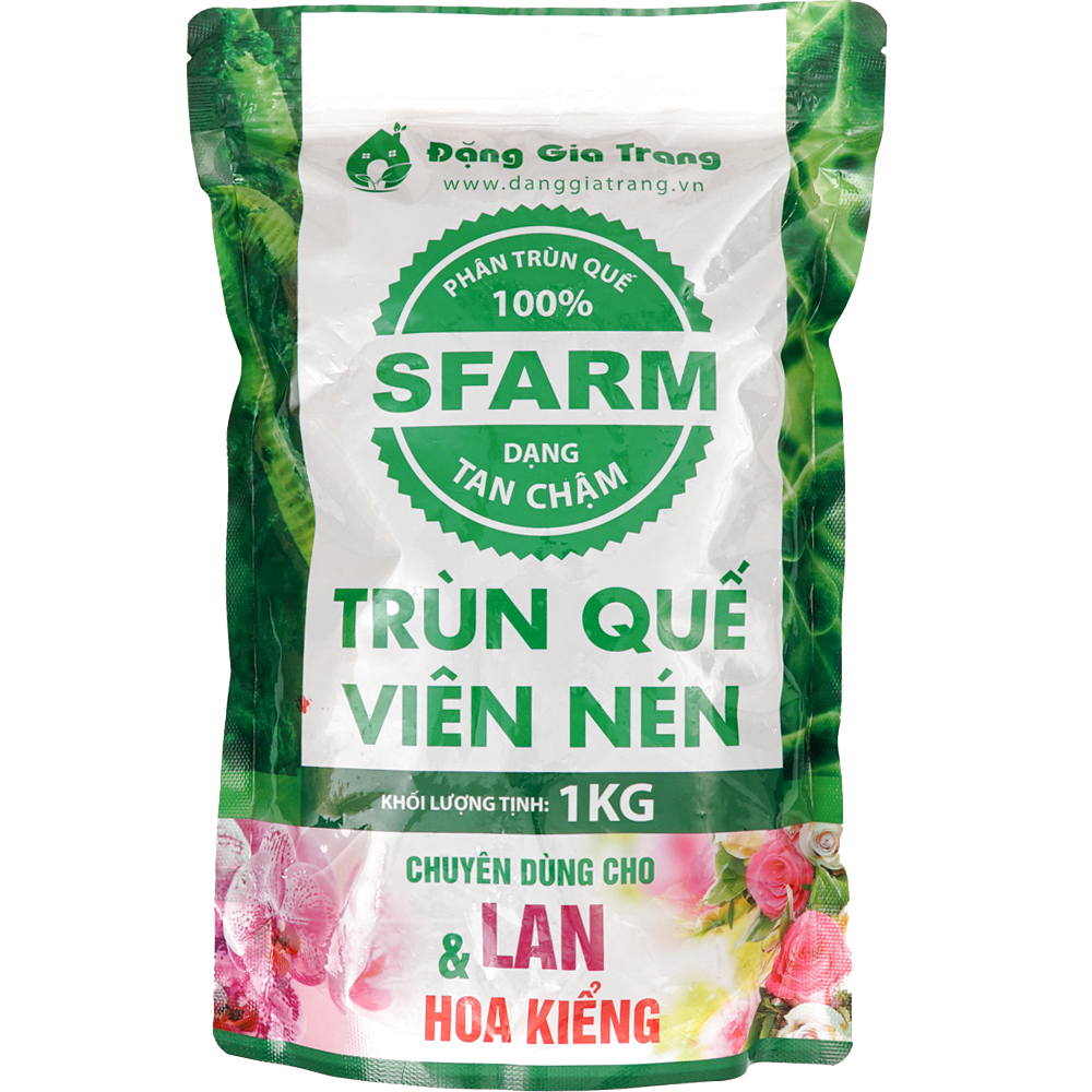 Phân trùn quế SFARM viên nén - Bịch 1kg (PSF-002)
