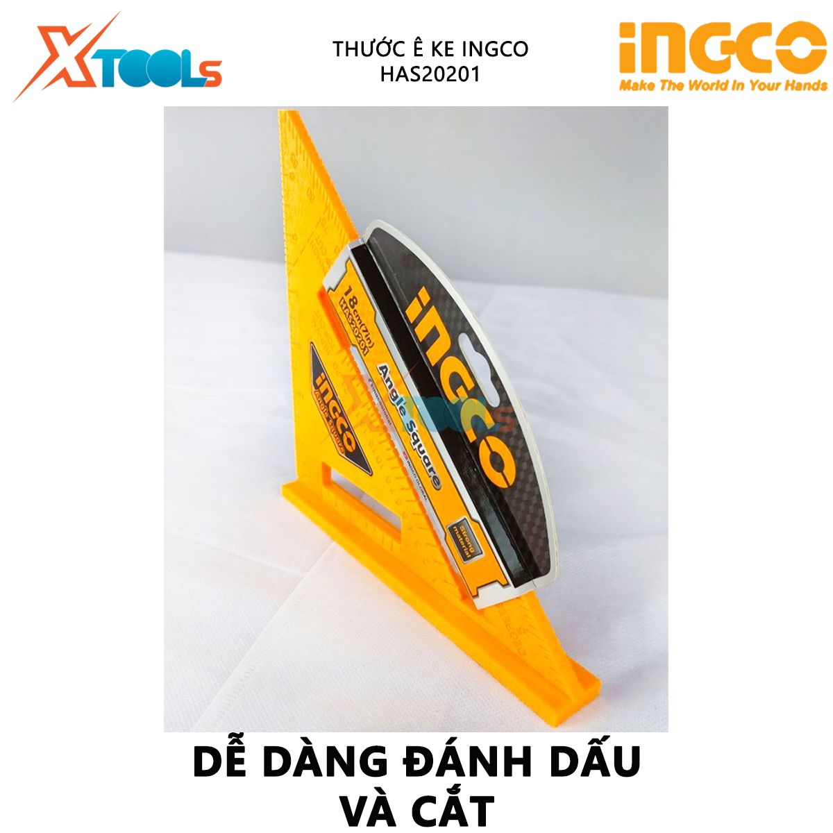 Ke ingco has20201 square Ruler 7x7 "inch ABS material for internal and external thread bevelled square ruler