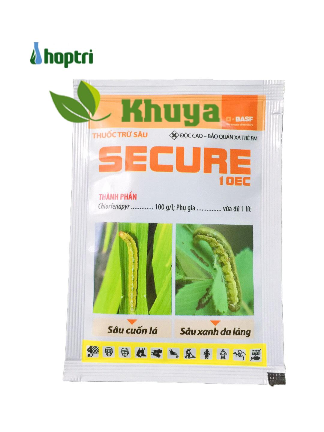 Thuốc trừ sâu Hợp Trí Secure 10EC 10ml diệt Sâu xanh da láng và Sâu cuốn lá