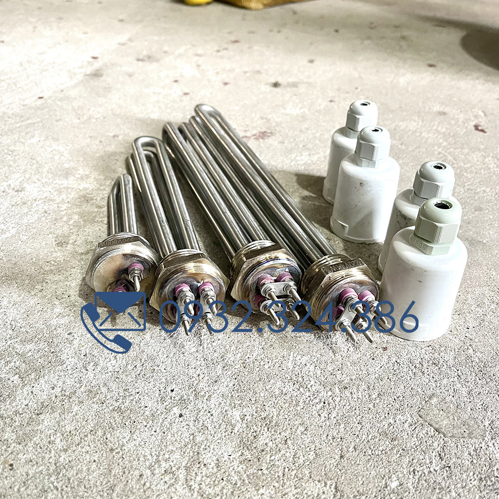 Điện trở củ ren phi 32, thanh nhiệt phi 32 dùng đun nước, đun dầu, điện 220v