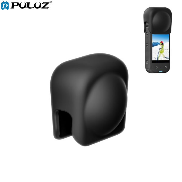 Đối với Insta360. X3 Puluz Silicone Protective Lens Cover (màu đen)