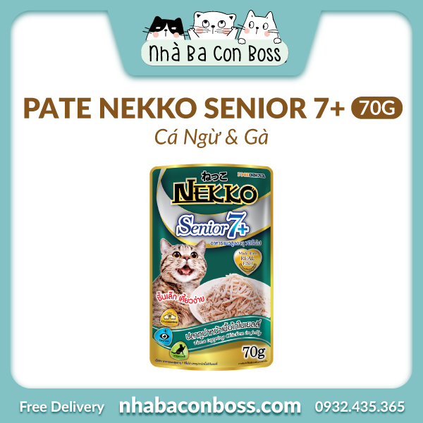 [Gói 70g] Pate Cho Mèo Nekko Senior 7+/ 11+