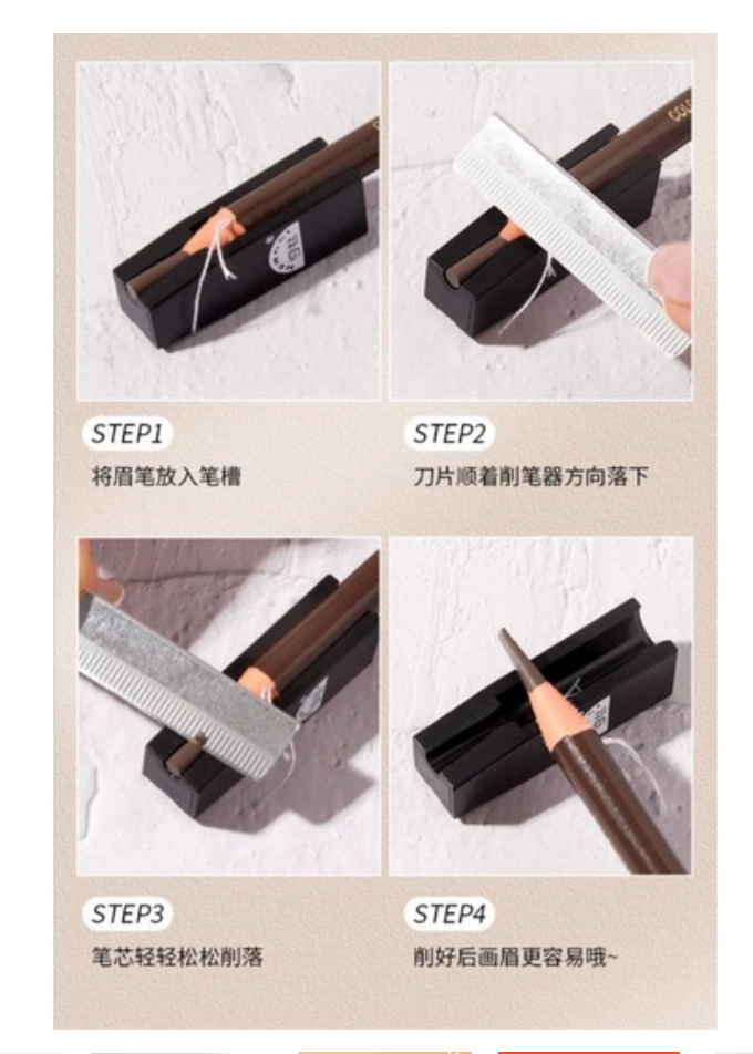 Chì xé  tem xịn Coloured soft kẻ lông mày ngang