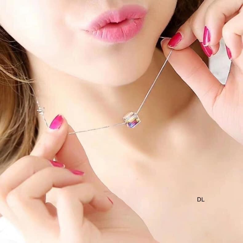 Dây chuyền vàng tây hạt pha lê