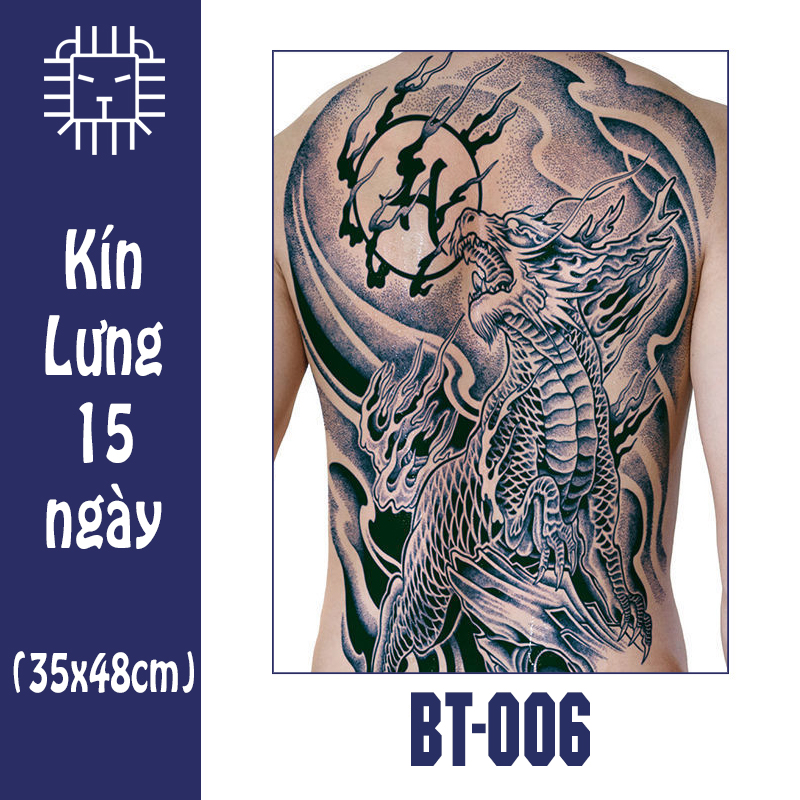Hình Xăm Dán Kín Lưng Nhật Cổ 15 Ngày (35x48cm)