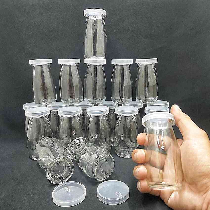 Hũ Làm Sữa Chua Thủy Tinh 100ML (combo 10 cái) trụ tròn cao nắp nhựa – Hũ Pudding 100ML - Hũ Thủy Tinh 100ML - Lọ Thủy Tinh 100ML - Lọ Đựng Sữa Chua