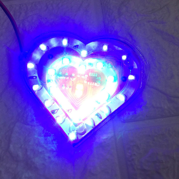 Đèn LED trái tim xe máy , độ xe cực chất