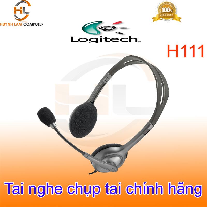 Tai nghe chụp tai Logitech H111 có dây Kết nối jack 3.5mm - Hàng chính hãng