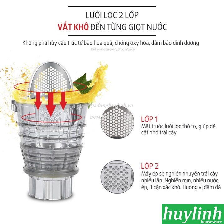 [HCM]Máy ép trái cây chậm Joyoung JYZ-E25