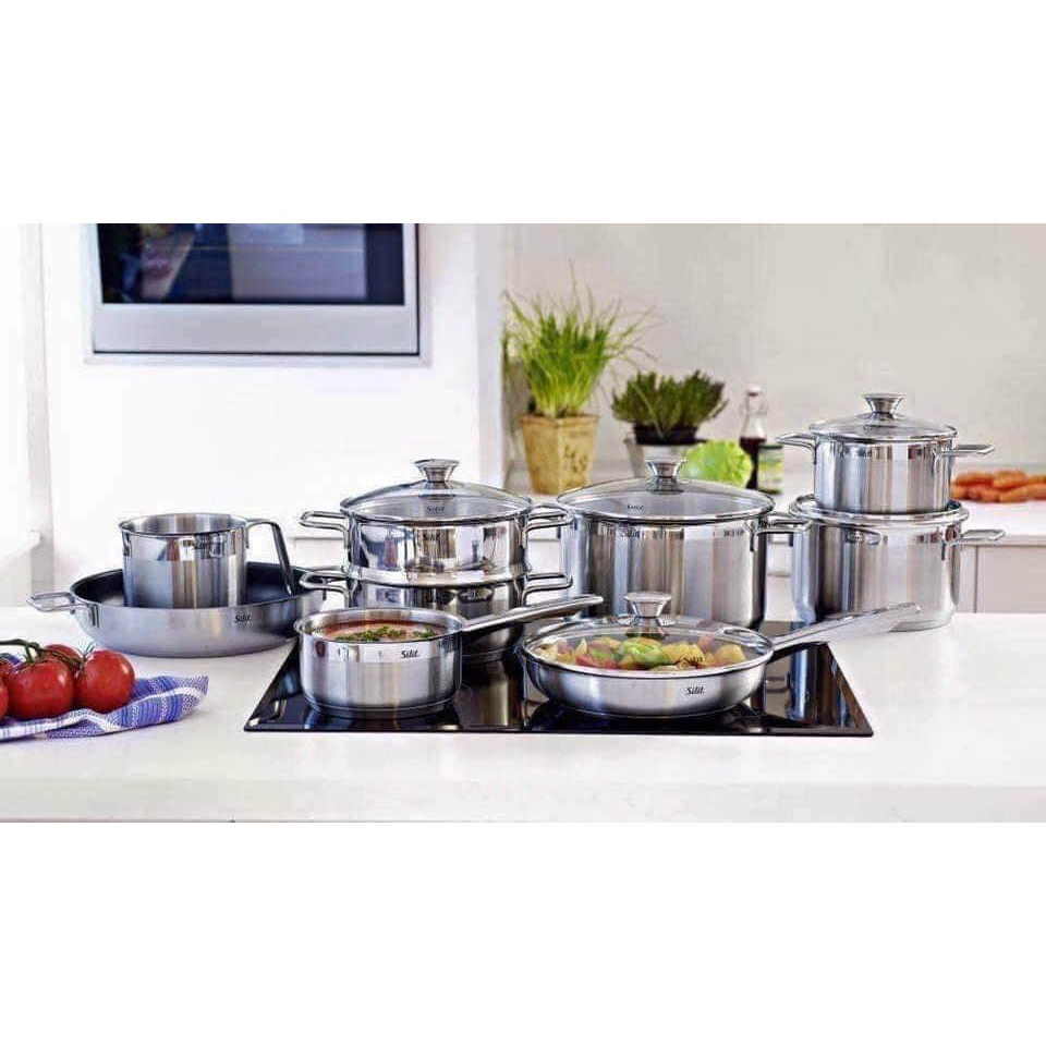 [Trả góp 0%]Bộ nồi silit pisa 10