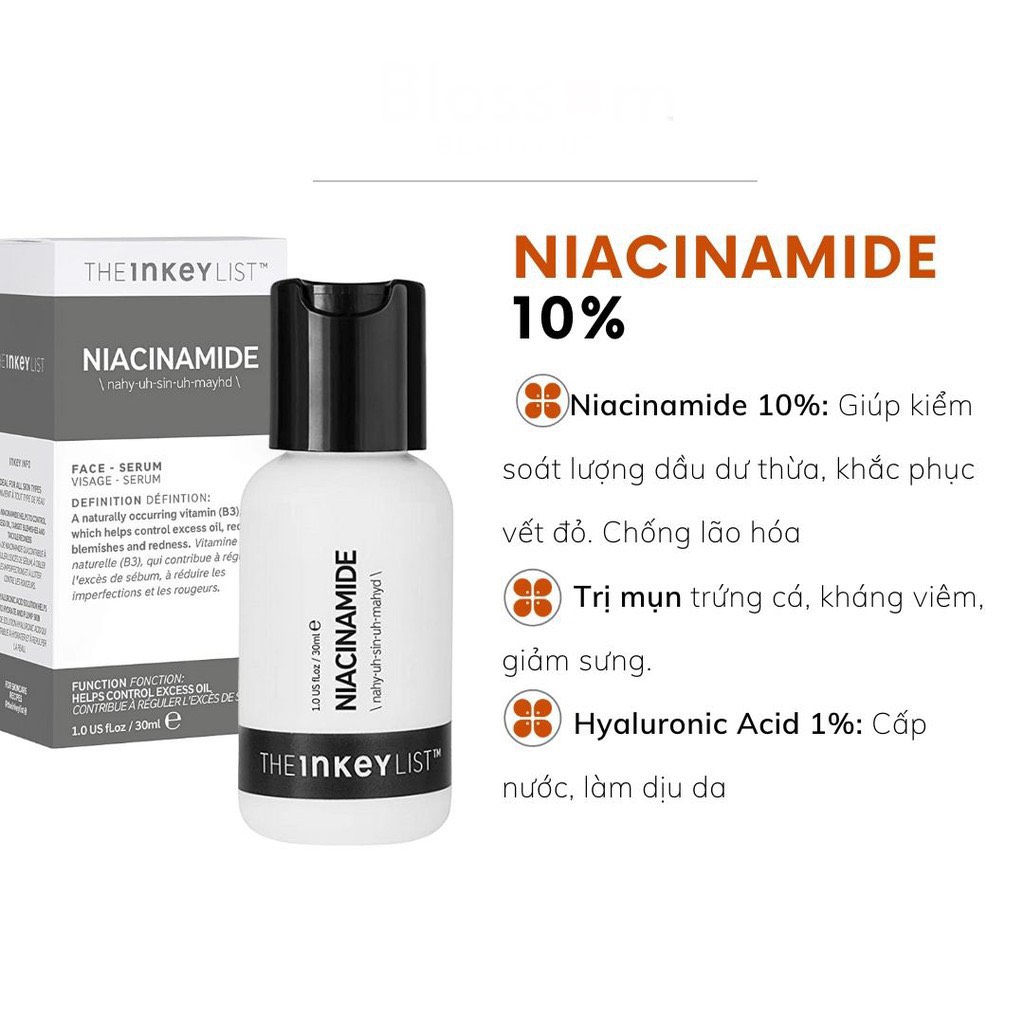 [HCM]Tinh chất serum The Inkey List Niacinamide 30ml ( Bill Sephora)