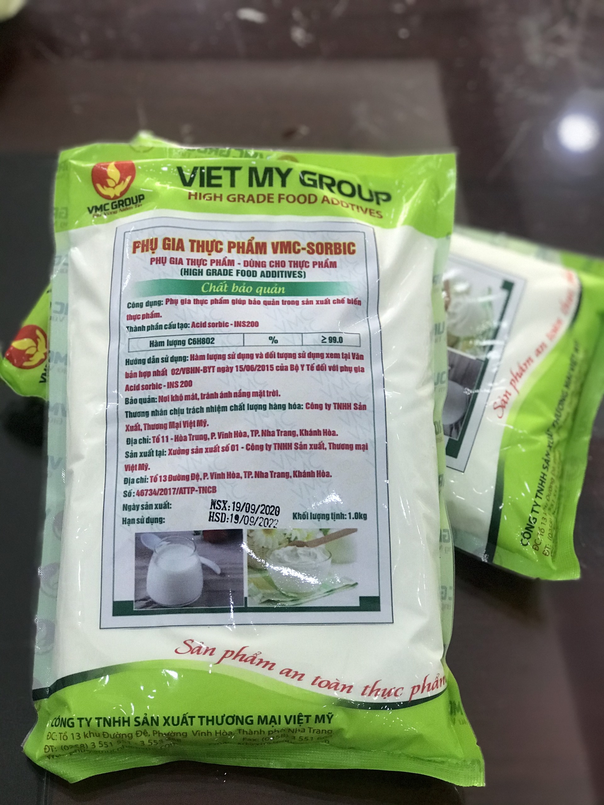1 KG VMC SORBIC PHỤ GIA BẢO QUẢN THỰC PHẨM